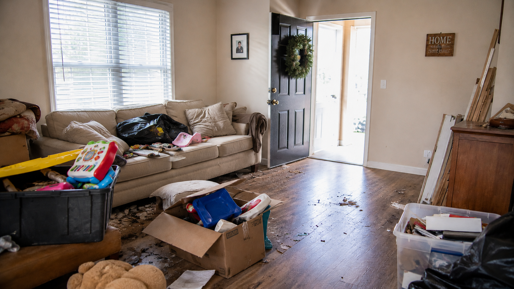 Living Room Cleanout — before