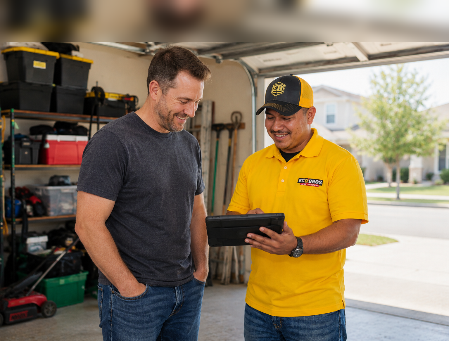 Eco Bros Junk Removal crew in Leander